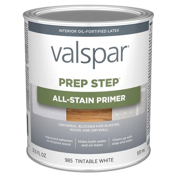 Valspar Prep Step 985 Series AllStain Primer, Tintable White, 1 qt 044.0000985.005